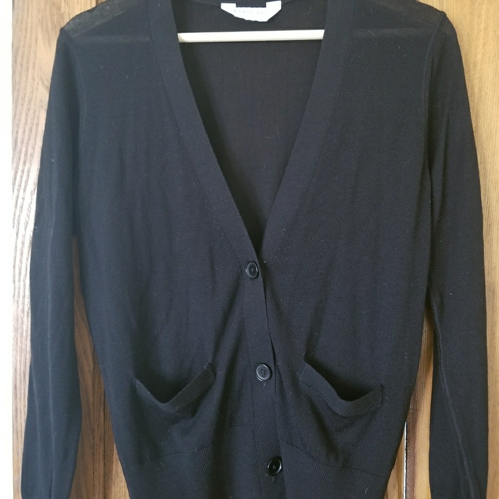 XS Everlane Black Lightweight Wool Cardigan